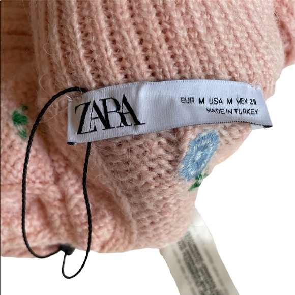 Zara Knit Embroidered Tube Top NEW - Picture 6 of 7